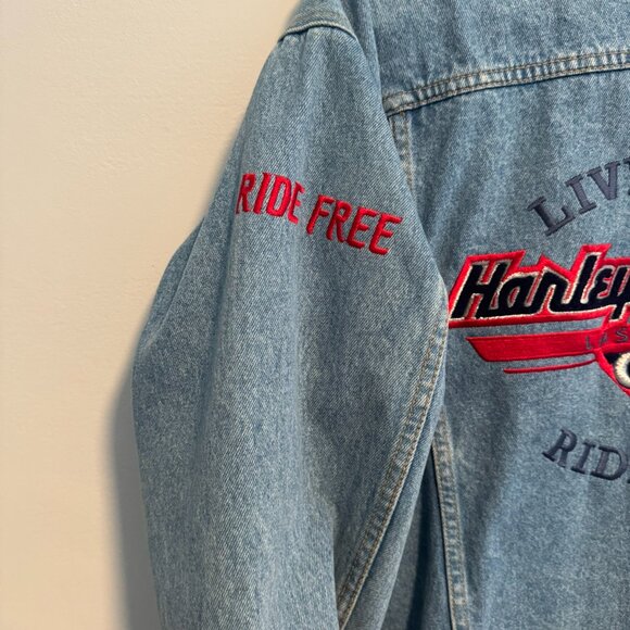 Vintage Harley Davidson Cafe Las Vegas Denim Jacket - Picture 2 of 7